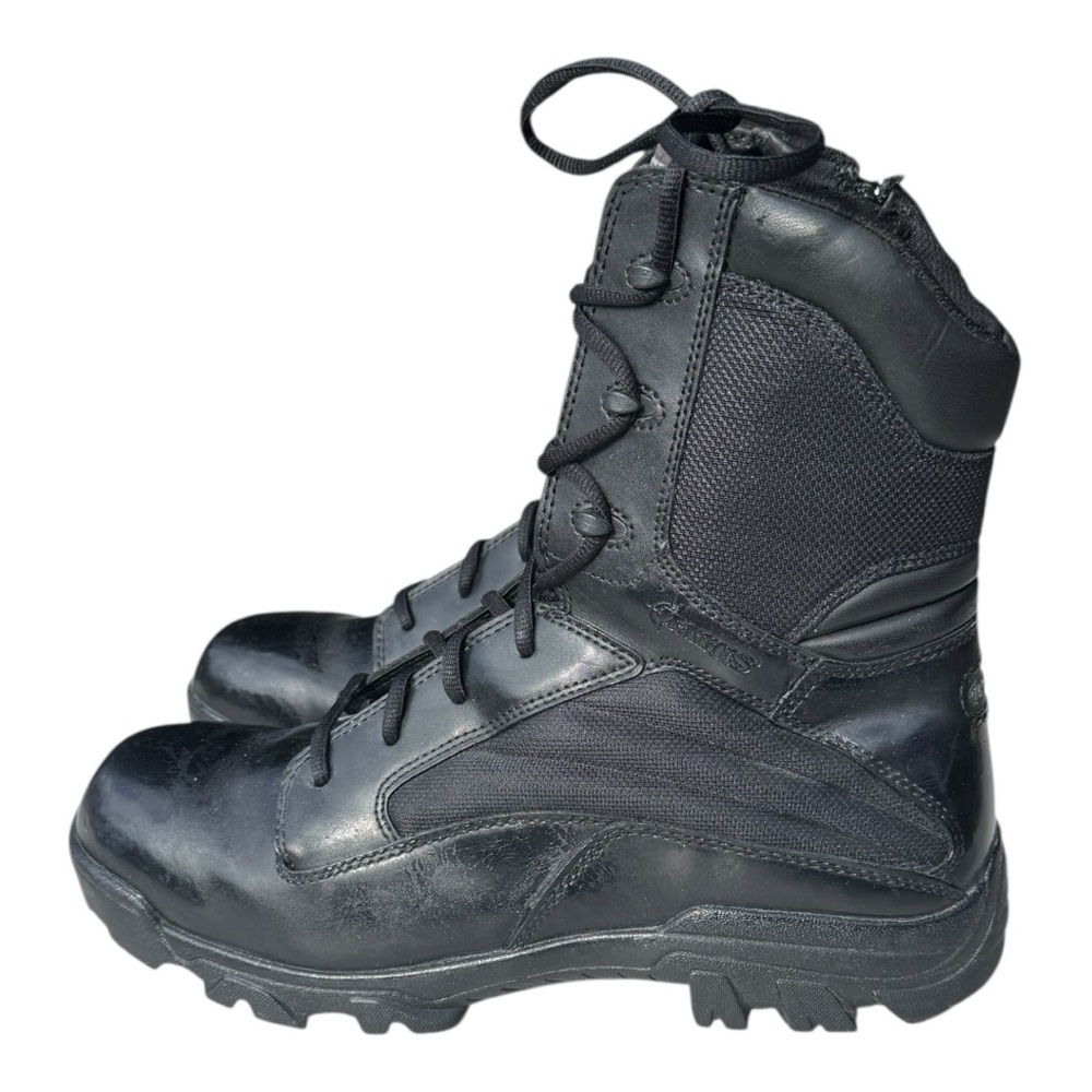 Bates ZR-8 E02068 Side Zip Black Tactical Work Boots Shoes Mens Leather SZ 11